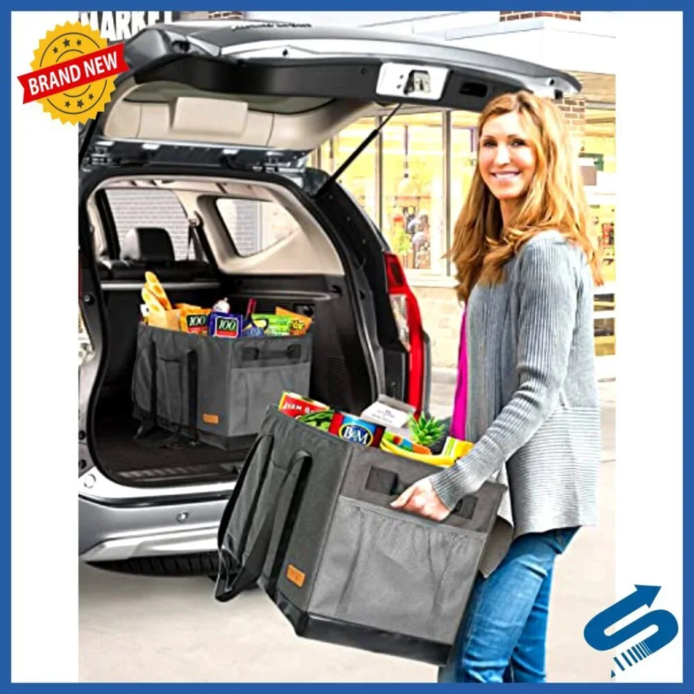 Extra Large Standing Utility Tote Bag Reusable Grocery Shopping Heavy Duty